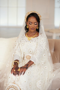 Cubic Zirconia and Pearl Headpiece