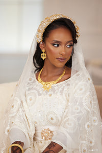 Cubic Zirconia and Pearl Headpiece