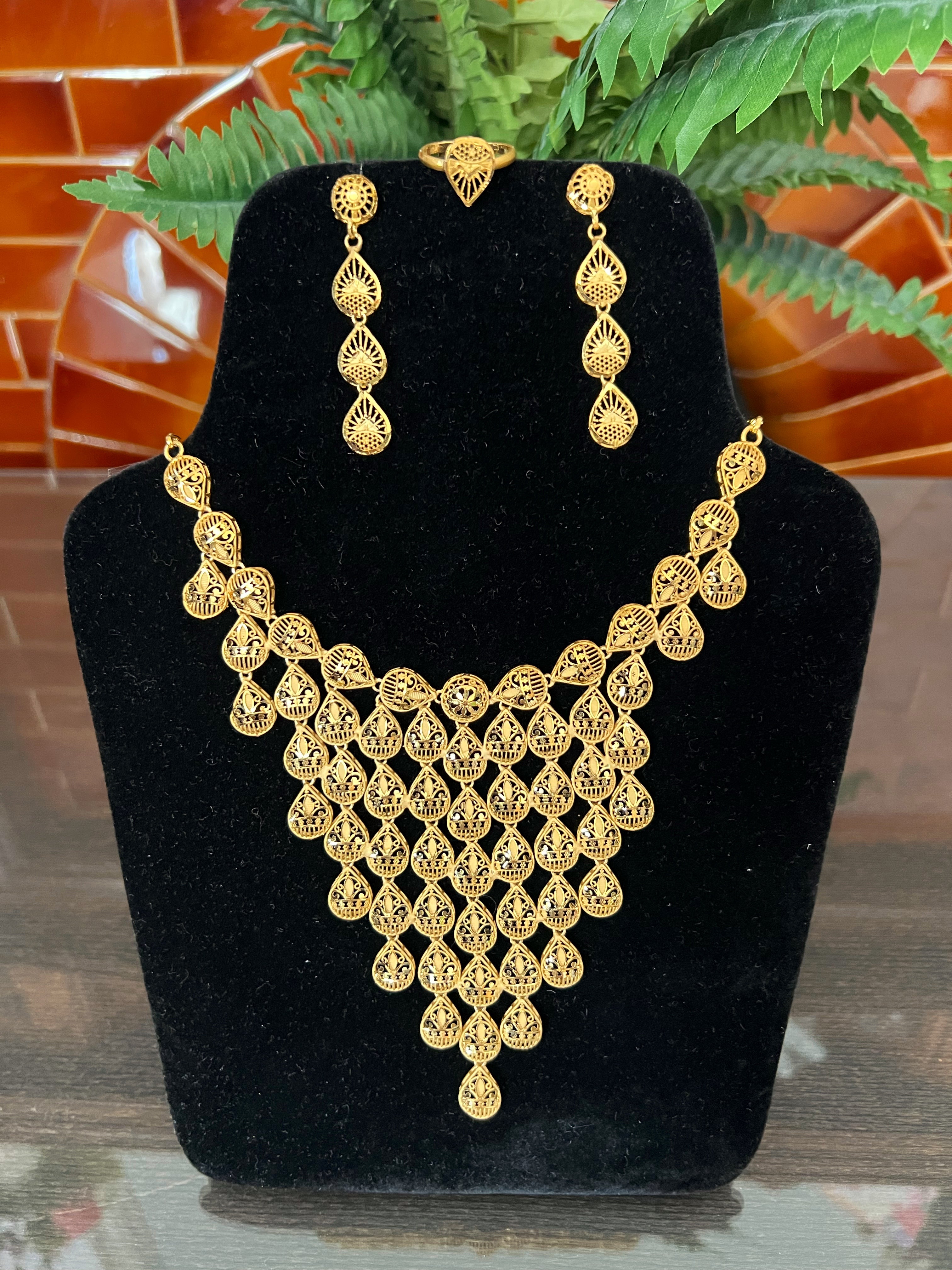 Gold Chandelier Necklace