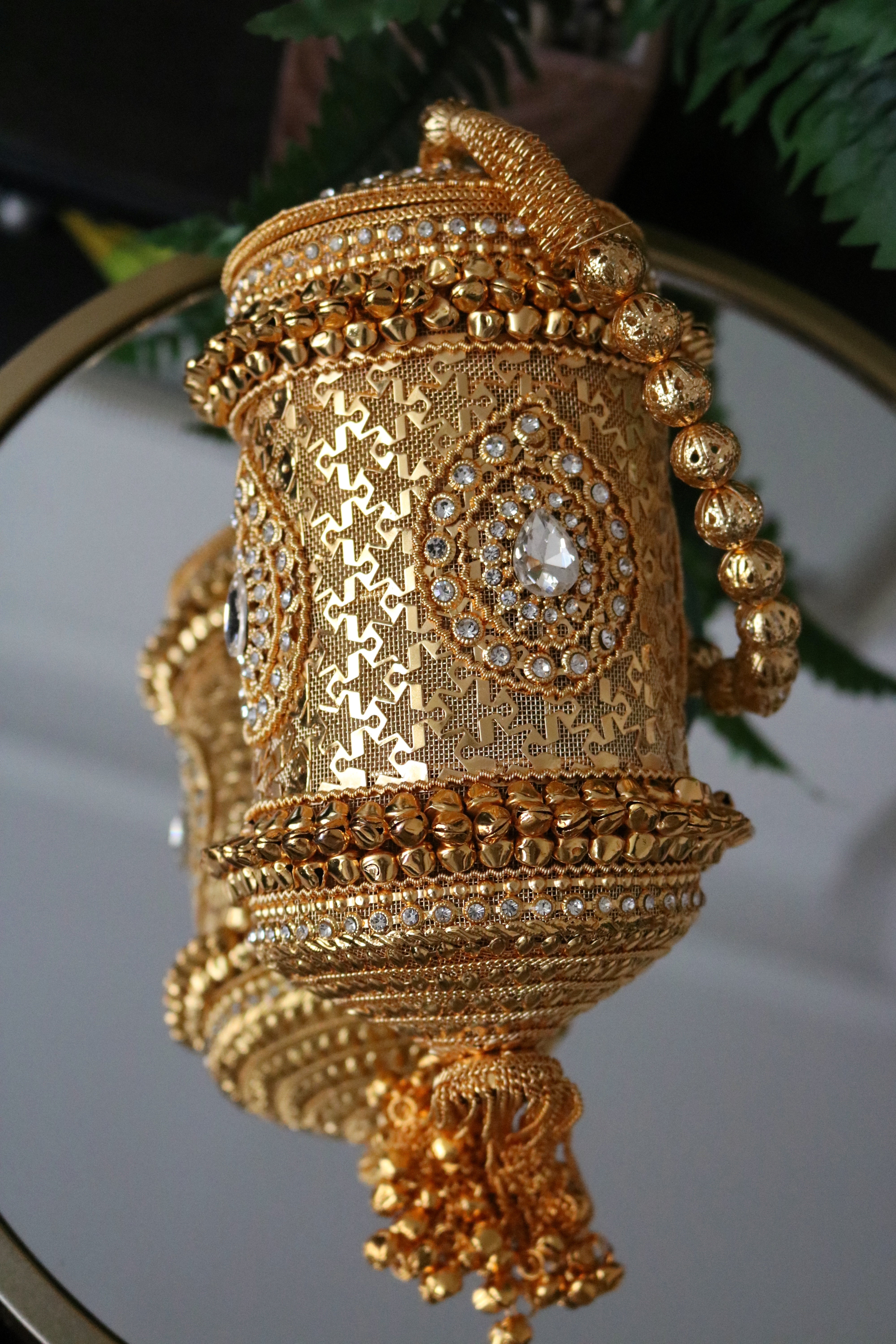 Gold Cylinder Bag
