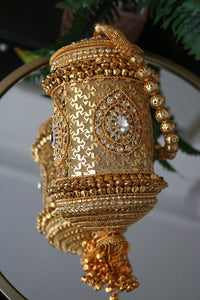 Gold Cylinder Bag