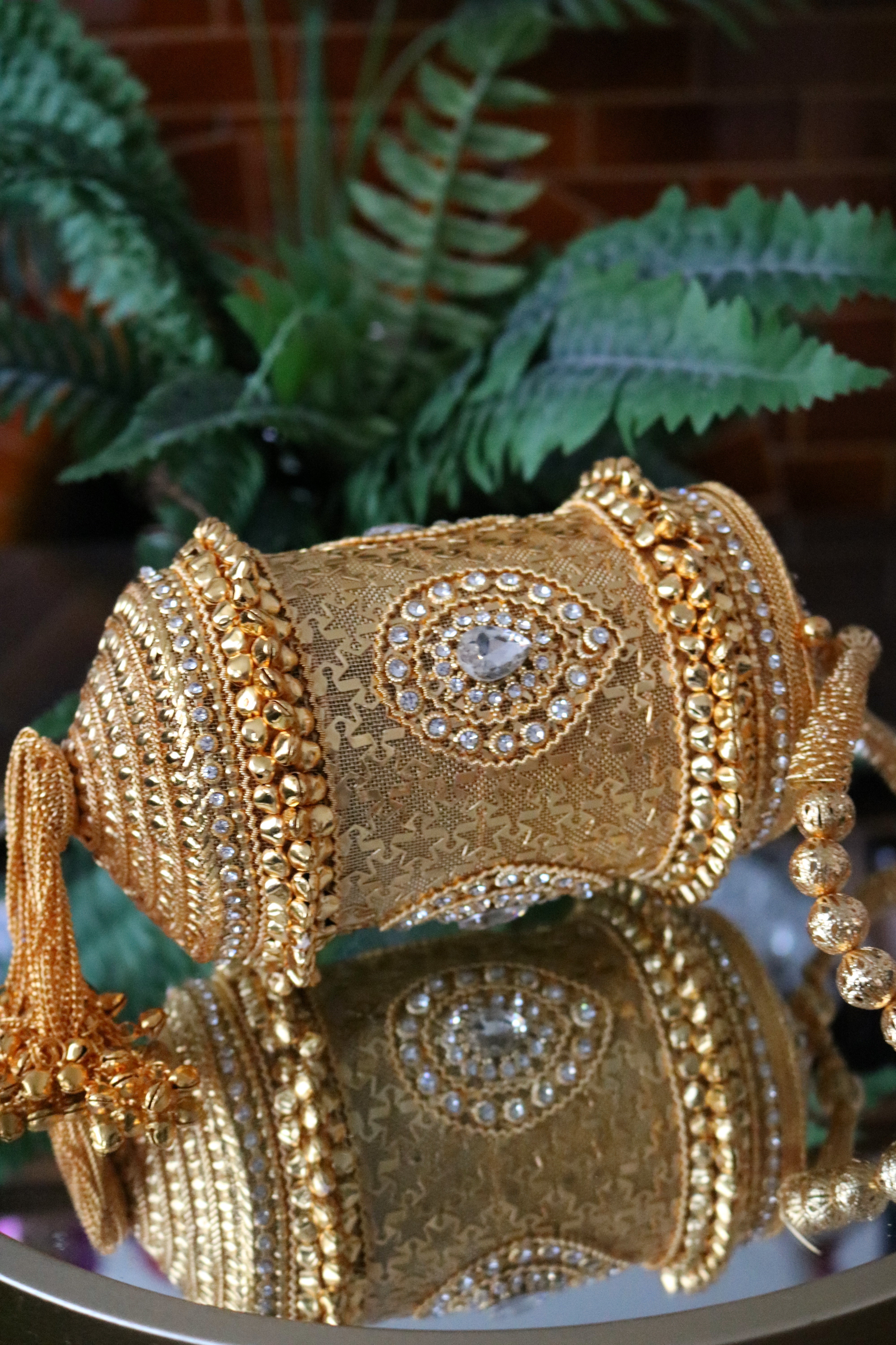 Gold Cylinder Bag
