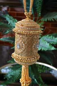 Gold Cylinder Bag