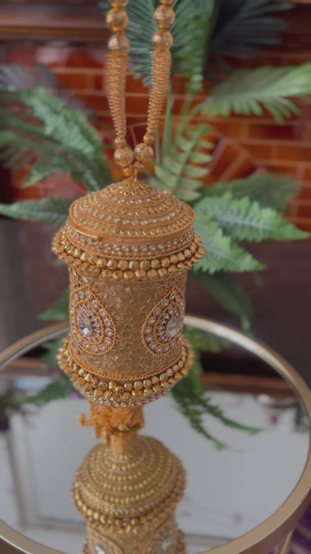 Gold Cylinder Bag